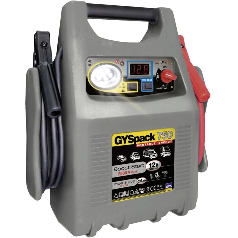 foto del prodotto sistema di accensione rapido pack 750 026179 corrente d avviamento ausiliaria 12 v 750 a luce di lavoro, trasf gys