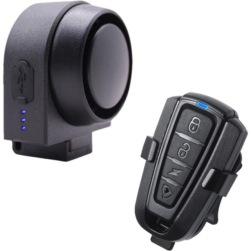 foto del prodotto sistema di allarme antifurto intelligente allarmi con telecomando, 115 db usb c ricaricabile e impermeabile, protezione di sicurezza per bicicletta,