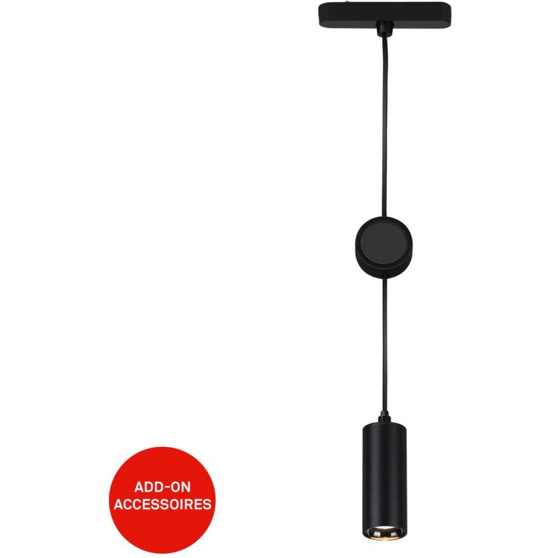 foto del prodotto sistema di binari briloner luxtrail, luce a sospensione led, regolabile in altezza, nero