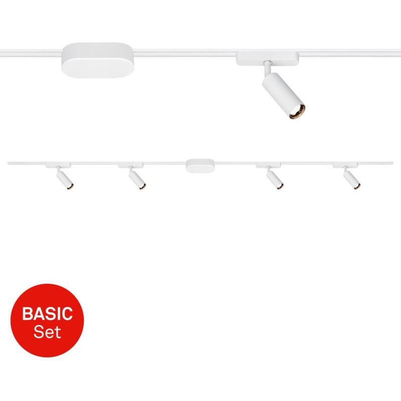 foto del prodotto sistema di binari briloner luxtrail, set iniziale, 4x faretti led, bianco
