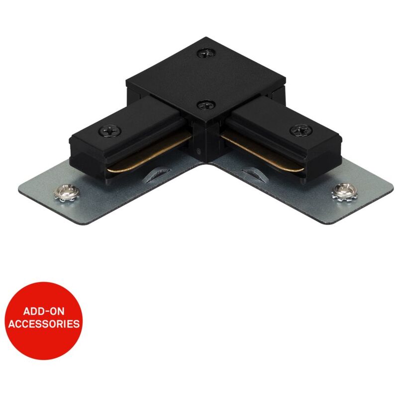 foto del prodotto sistema di binari briloner rail, connettore angolare, accessori, nero