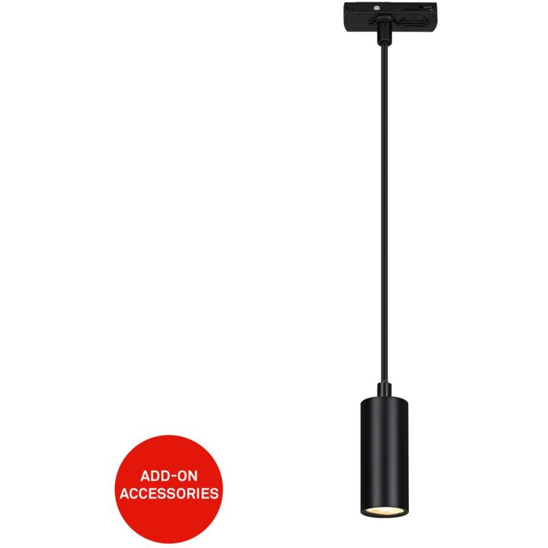 foto del prodotto sistema di binari briloner rail, luce a sospensione led, accessori, nero