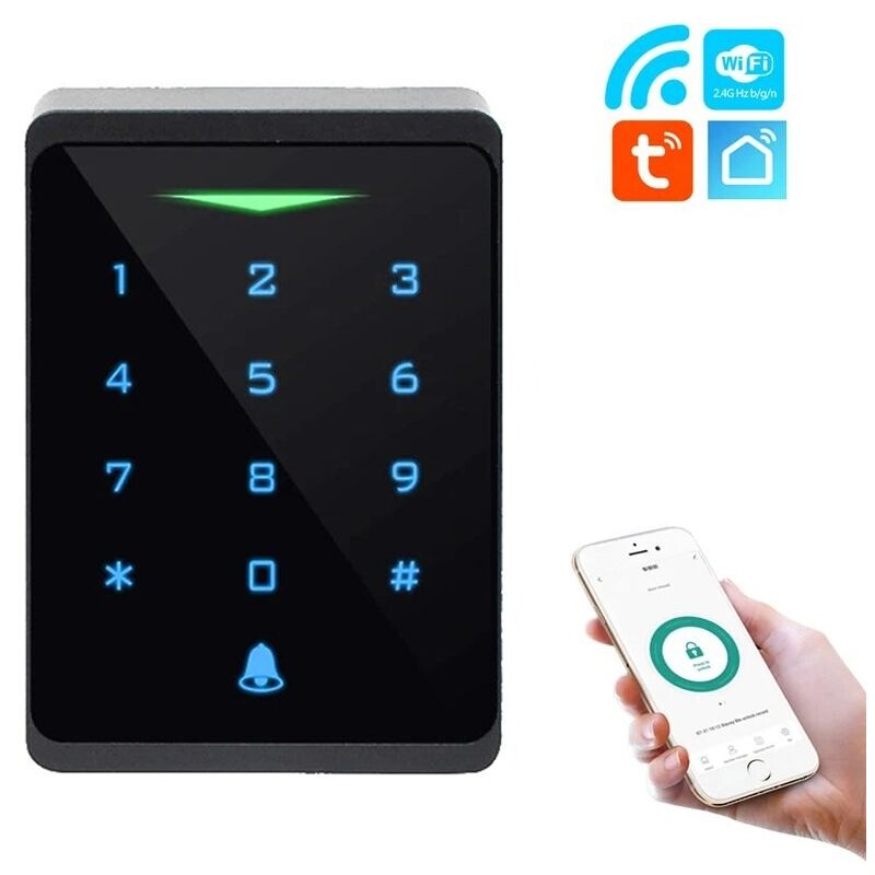 foto del prodotto sistema di controllo accessi smart wifi con tastiera touch tastiera campanello tuya