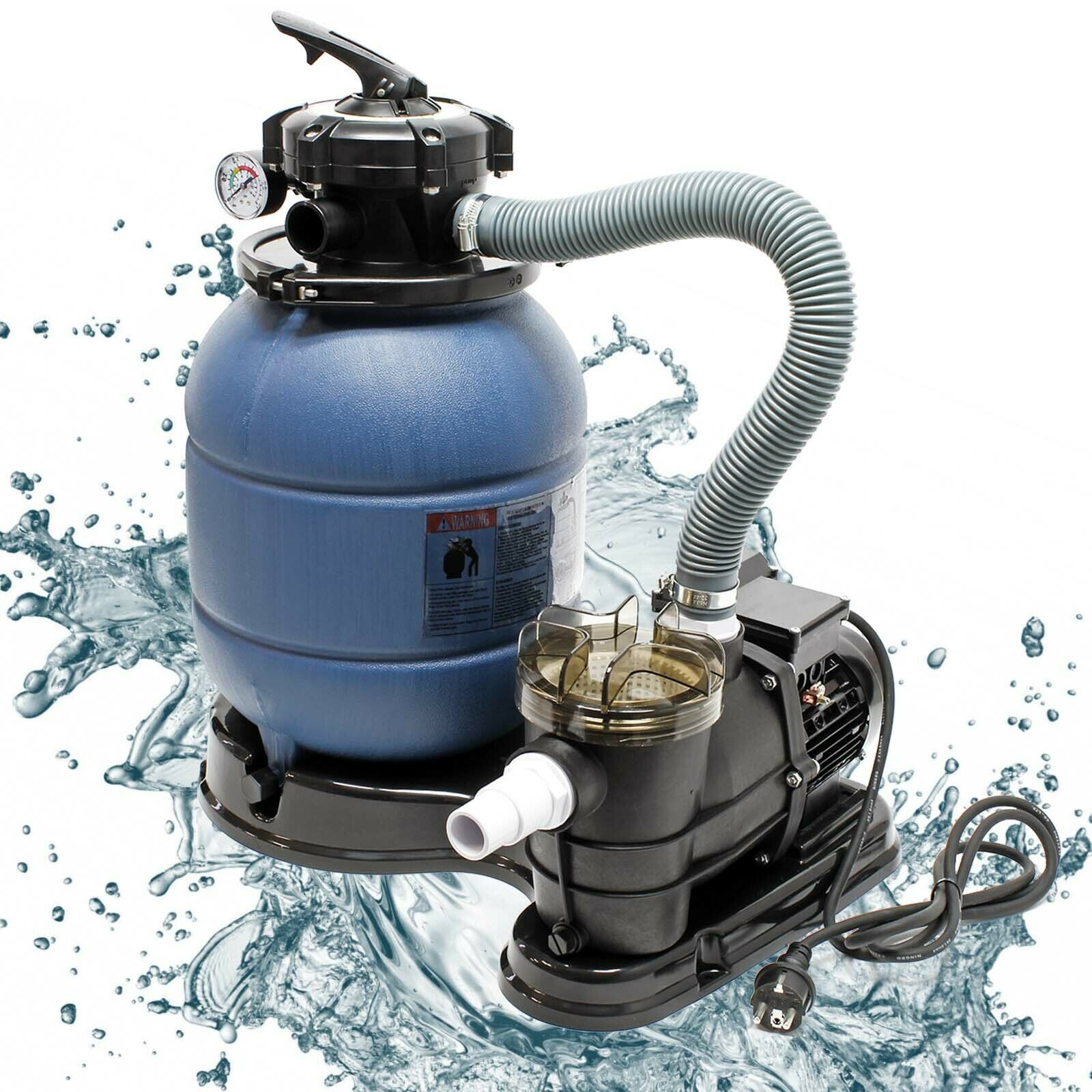 foto del prodotto sistema di filtraggio con filtro a sabbia pompa di filtraggio pompa per piscina 6000 litri all 39 ora 16 0002466