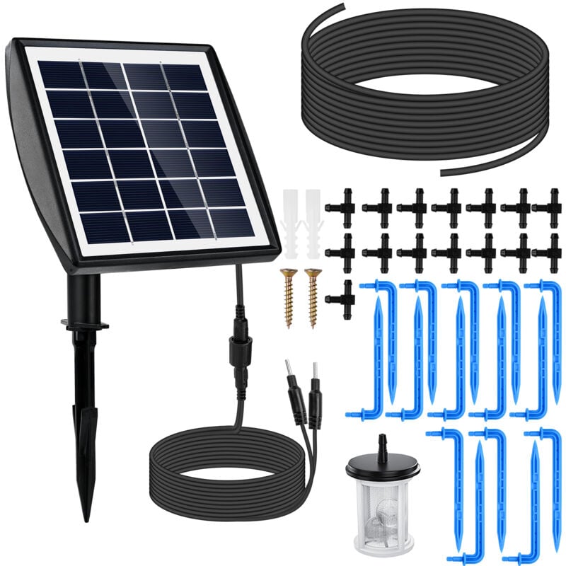 foto del prodotto sistema di irrigazione solare a goccia sistema di irrigazione automatico con timer per piante in vaso da balcone da giardino dewin
