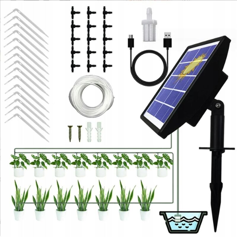 foto del prodotto sistema di irrigazione solare per piante di ortaggi controller automatico da giardino 15m