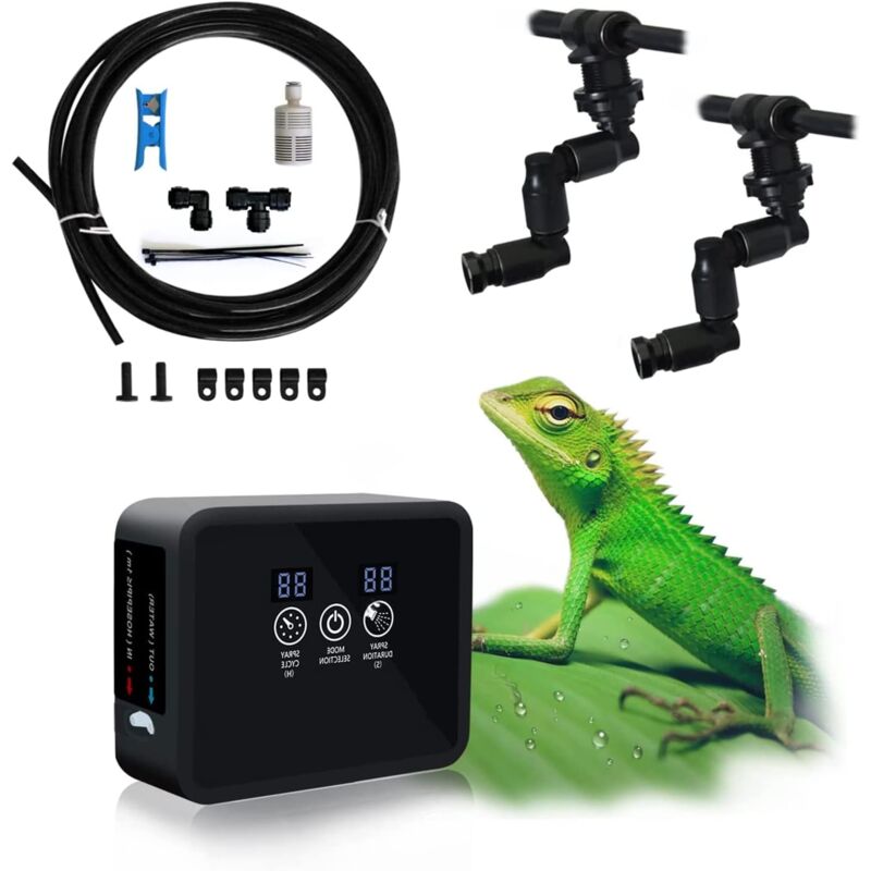 foto del prodotto sistema di nebulizzazione intelligente per rettili, sistema di nebulizzazione automatica del terrario, sistema di nebulizzazione della foresta