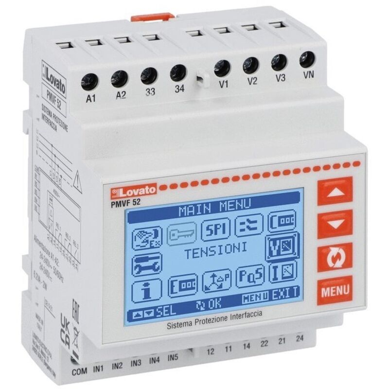 foto del prodotto sistema di protezione interfaccia cei 021 monofase e trifase lovato pmvf52