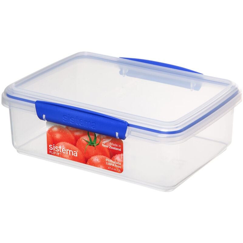 foto del prodotto sistema klip it contenitore per la conservazione di alimenti 2 l contenitore per alimenti con coperchio, impilabile ed ermetico, adatto a frigorifero