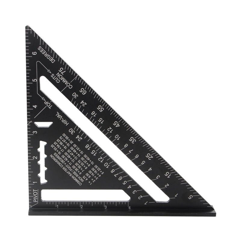 foto del prodotto sistema metrico multifunzione 180mm righello in metallo e alluminio squadra guida di marcatura goniometro angolo 45 90 gradi strumenti per