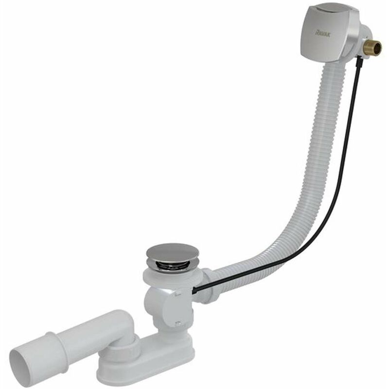 foto del prodotto sistemi di scarico - sistema di scarico completo 800 per vasca da bagno, con erogazione dal troppopieno ii, cromo x01504 - ravak