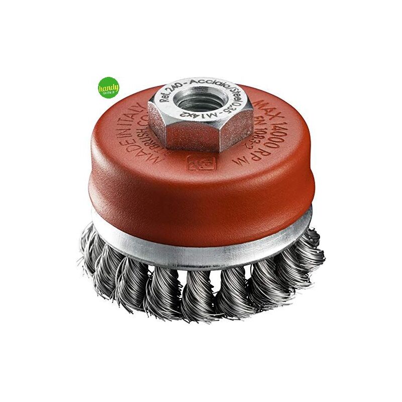 foto del prodotto sit spazzola a tazza acciaio ottonato 70 mm mazzetti ritorti per smerigliatrice