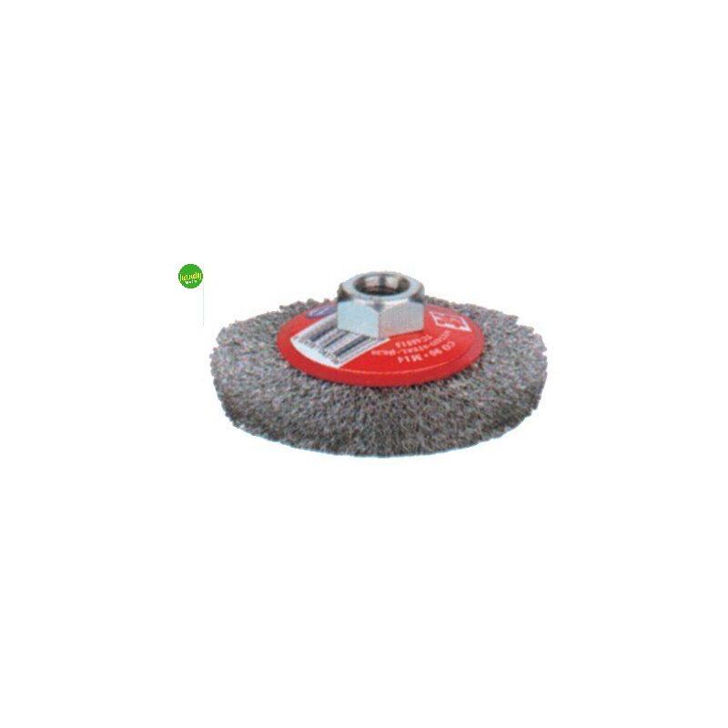 foto del prodotto sit spazzola conica m14 filo ondulato acciaio diametro 90 mm per smerigliatrice