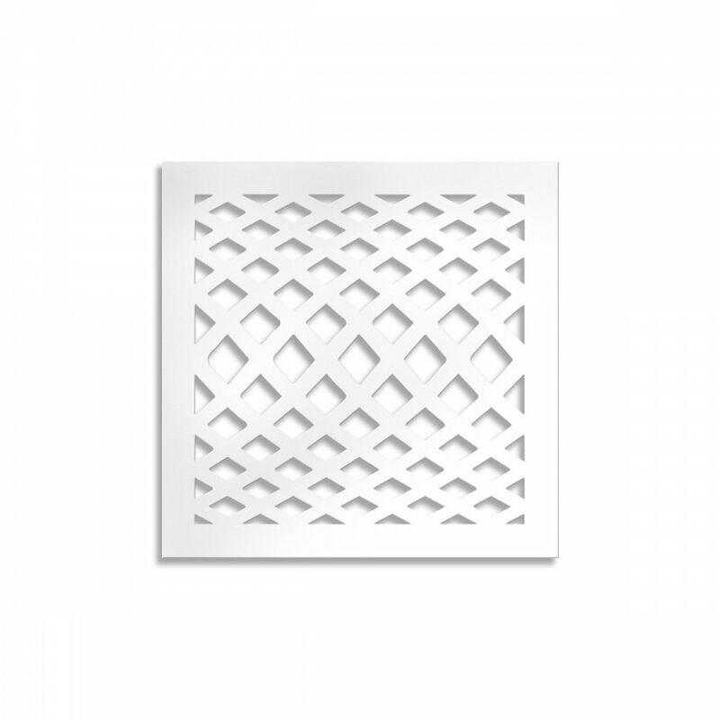 foto del prodotto siviglia pannello traforato in pvc spessore 10mm misura 73x73 cm colore bianco