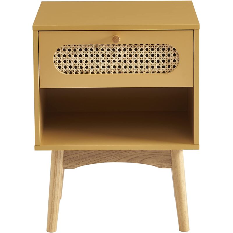foto del prodotto sixtine comodino, legno ingegnerizzato, giallo, l40cm ba ta