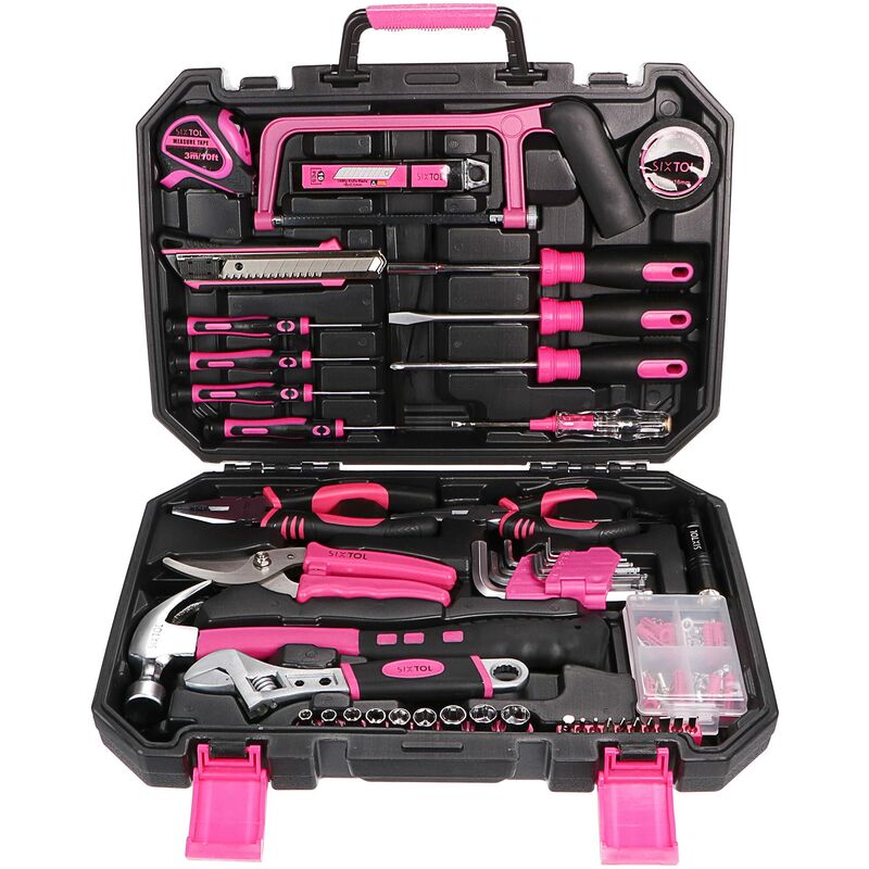 foto del prodotto sixtol home pink 128 set di attrezzi in valigetta per uso domestico