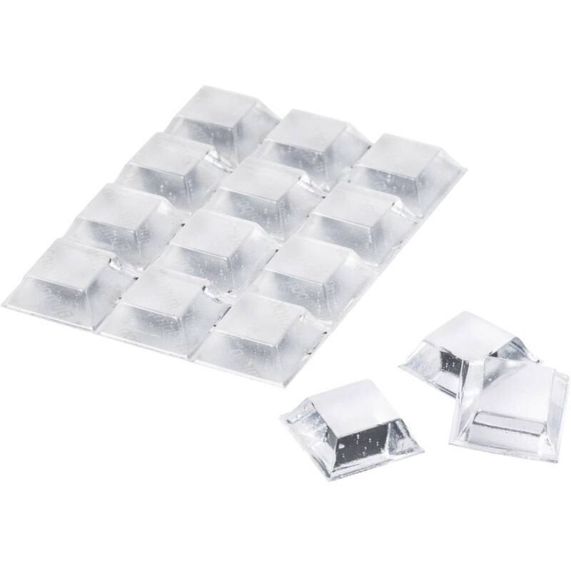 foto del prodotto sj 5323 mpcb piedino di fissaggio autoadesivo, quadrato trasparente x a 20.6 mm x 7.6 mm 12 pz. 3m
