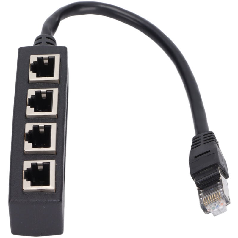 foto del prodotto sjlerst adattatore splitter rj45 da 1 a 4 porte trasmissione fluida adattatore cavo di rete con connessione eccellente