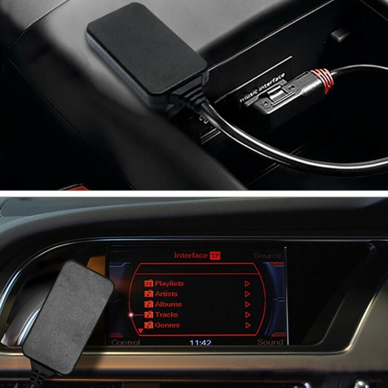foto del prodotto sjlerst cavo audio adattatore interfaccia musicale bluetooth5.0 aux adatto per ami mmi mdi