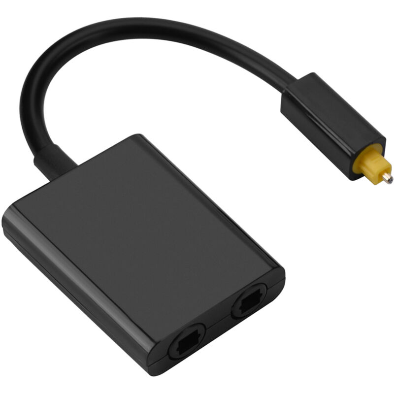 foto del prodotto sjlerst cavo audio adattatore splitter audio ottico digitale toslink doppia porta 1 in 2 uscite nero