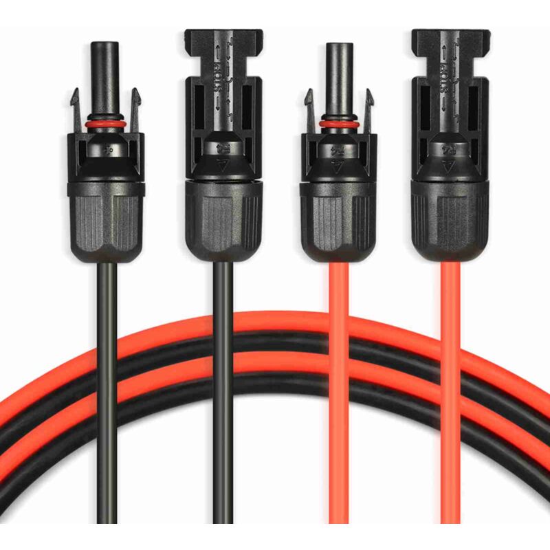 foto del prodotto sjlerst cavo per pannello solare, cavo solare di prolunga 10awg da 6 m, cavo di prolunga solare con connettori maschio e femmina ip65 impermeabili,
