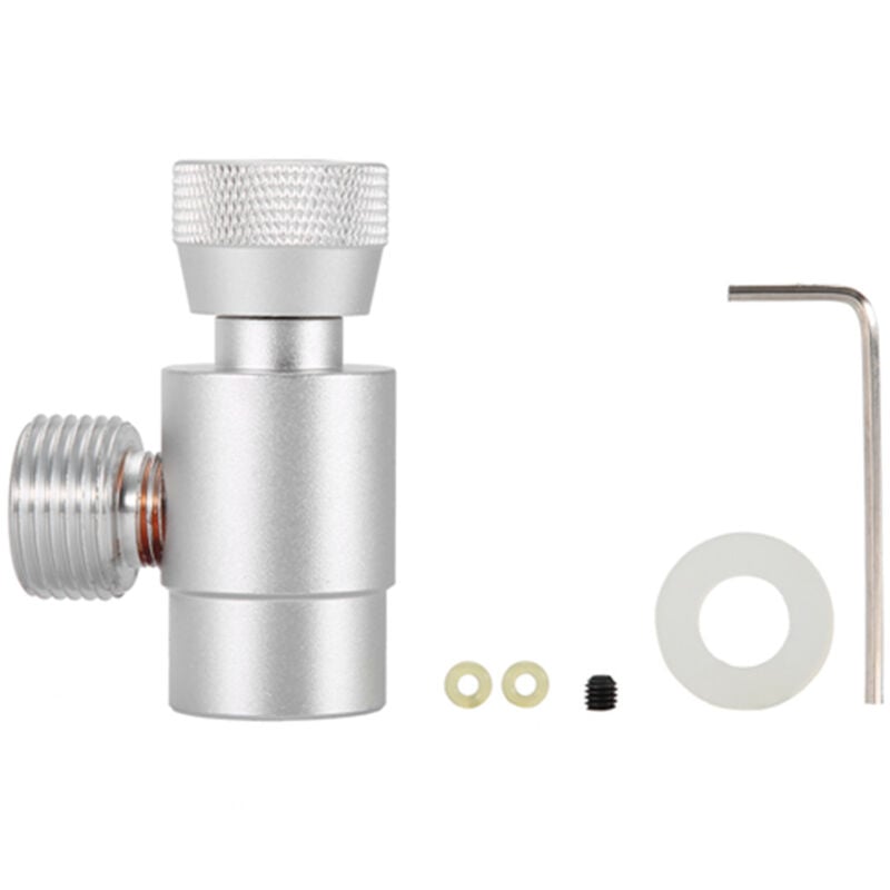 foto del prodotto sjlerst kit connettore adattatore di ricarica bombola di riempimento co2 per sodastream argento senza misuratore 