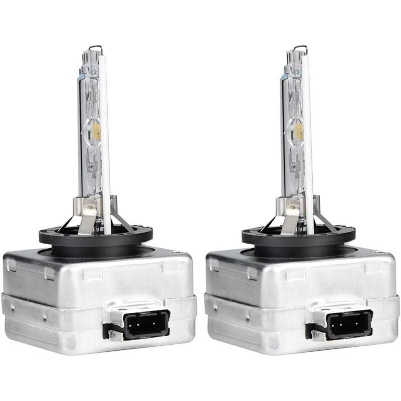 foto del prodotto sjlerst lampadina allo xeno d3s 6000k 35w, lampada per fari hid bianca da sostituire per auto, 35w dc 12v, confezione da 2