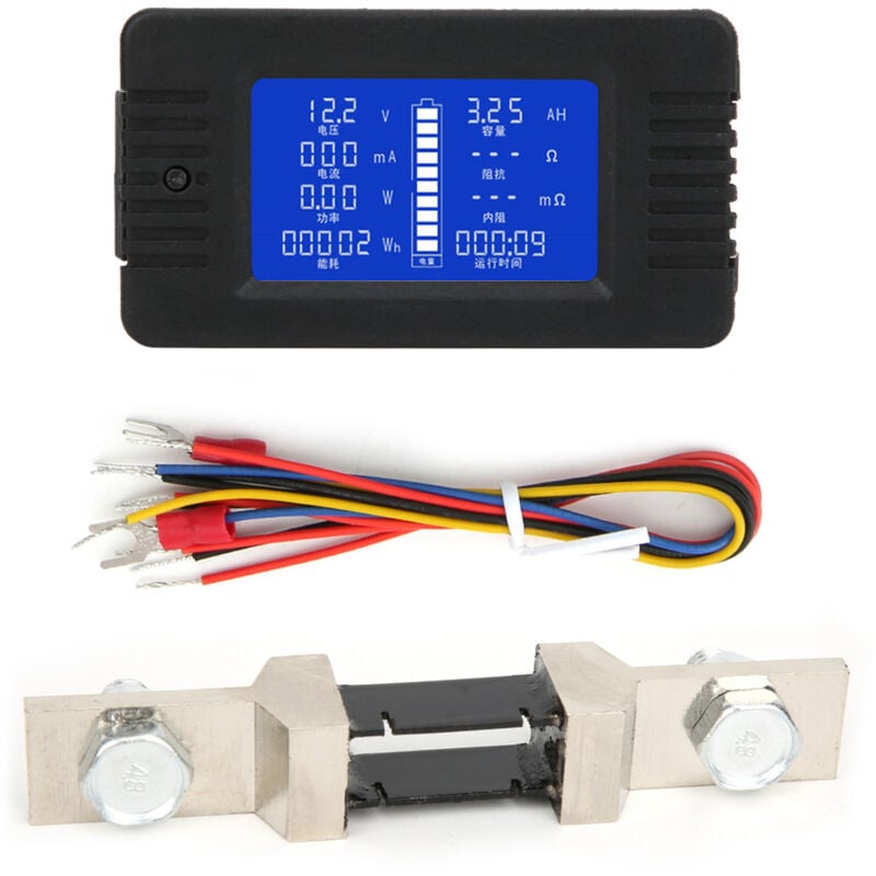 foto del prodotto sjlerst monitor batteria, monitor batteria cc multifunzione con display lcd, 0 200 v, wattmetro, bilanciatore, analizzatore di tensione della