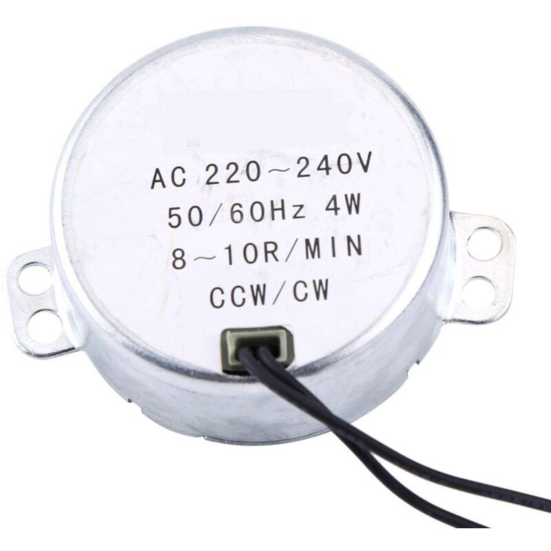 foto del prodotto sjlerst motore elettrico sincrono a microonde adatto per motore da tavolo motore sincrono rotondo sostituzione giradischi 4w cw ccw 220 240v 8 10rpm 