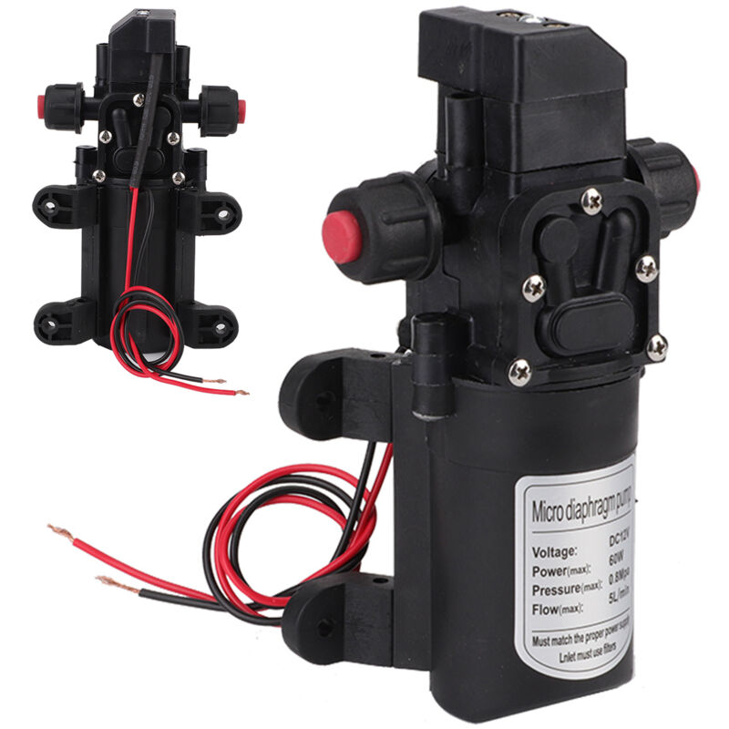 foto del prodotto sjlerst pompa acqua ad alta pressione, pompa acqua a membrana dc 12v 5 l min pompa irroratrice autoadescante 116 psi con morsetti per camper barca