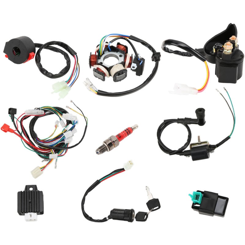 foto del prodotto sjlerst quad filo cablaggio cdi cablaggio di ricambio per 50cc 70cc 90cc 110cc 125cc atv quad dirt bike go kart parti