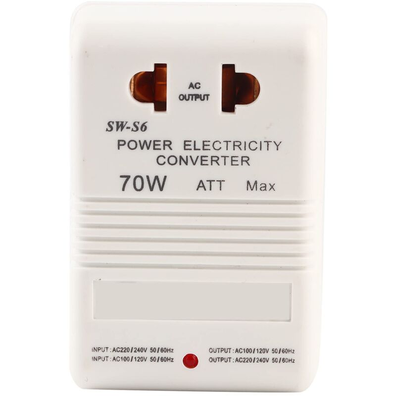 foto del prodotto sjlerst trasformatore convertitore di tensione step up da 70 w 110 v 120 v a 220 v 240 v spina standard cn 