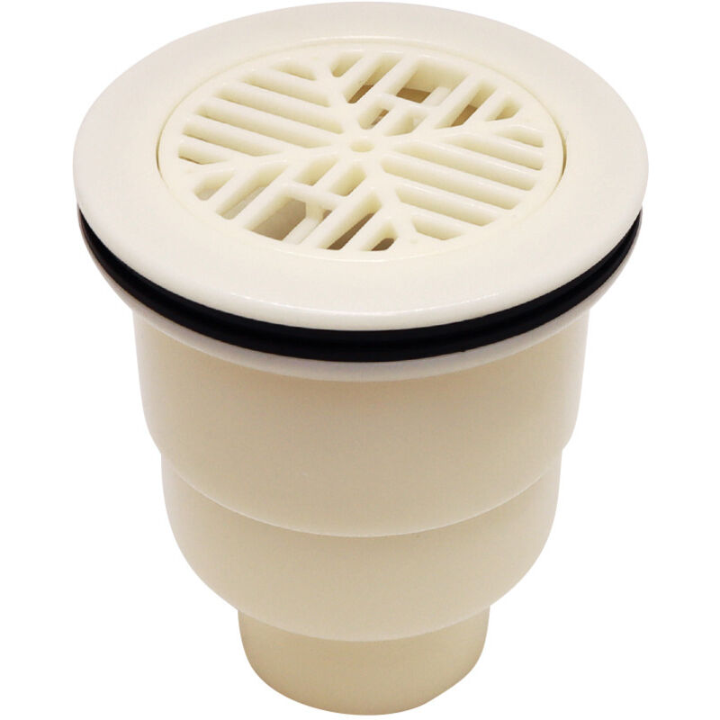 immagine 0 del prodotto sjqka 71107801 scarico a pavimento flessibile in plastica bianca per doccia con copertura cromata in abs per bagno