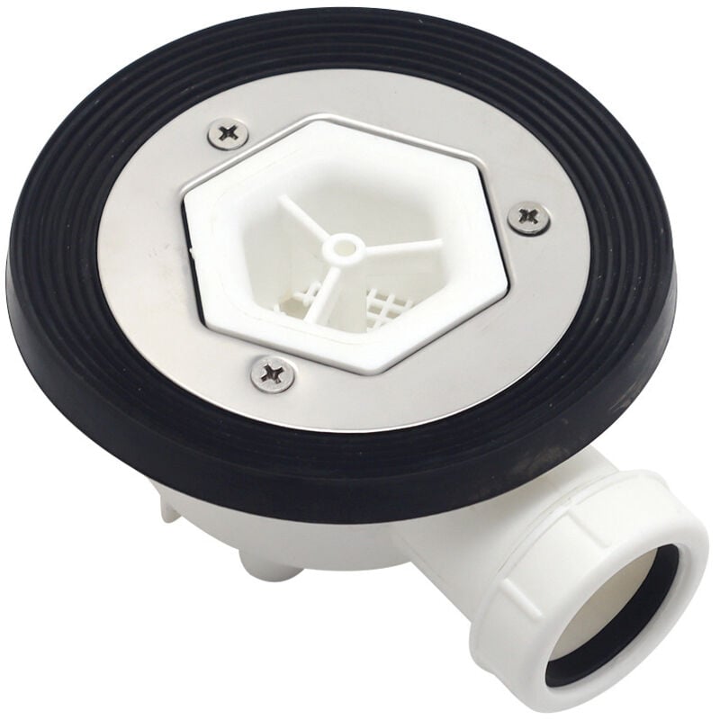 foto del prodotto sjqka 718035 718035003 corpo bianco in pp con scarico da 40 mm, tubo di scarico per piatto doccia in plastica bianca