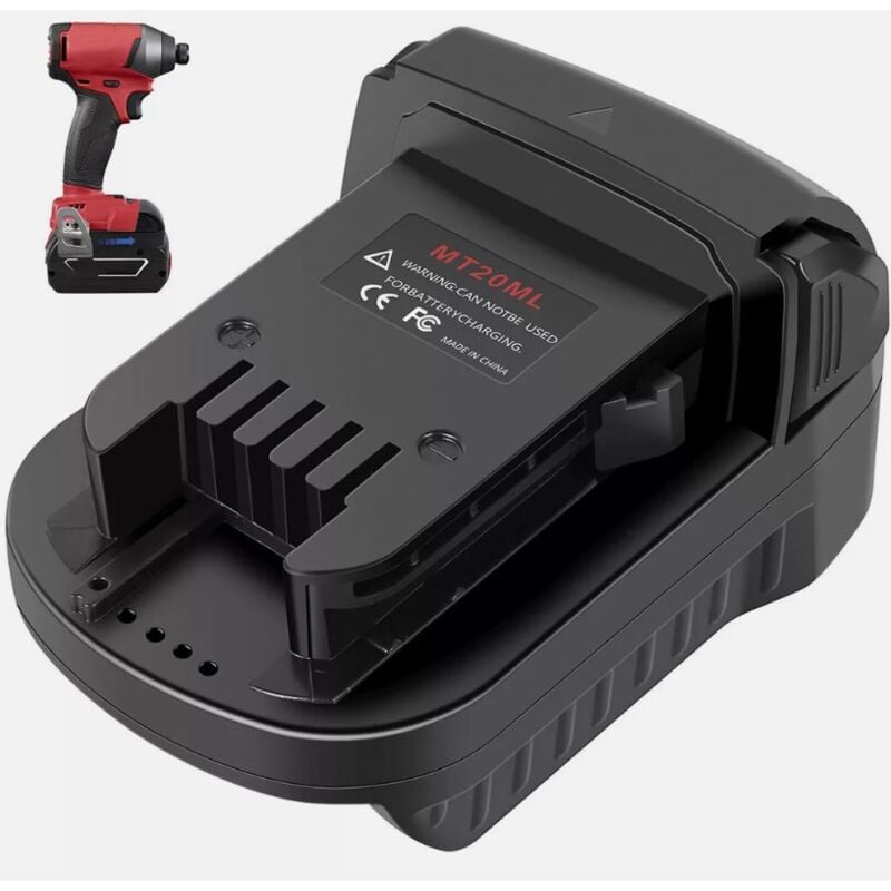 foto del prodotto sjqka adattatore convertitore per batteria mt20ml per utensili elettrici milwaukee m18 da 18 v a batteria al litio, converte la batteria makita 18