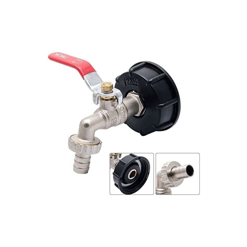 foto del prodotto sjqka adattatore per serbatoio ibc per serbatoio s60x6, connettore filettato per serbatoio tote, ricambio per valvola da 1 2 , parti per tubo