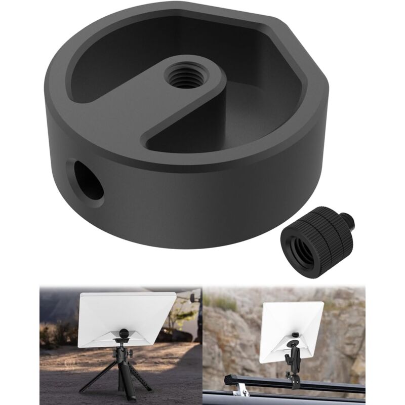 foto del prodotto sjqka adattatore per treppiede mini adattatore per treppiede in lega di alluminio per mini filettatura da 1 4 20 e 3 8 16 consente l uso di