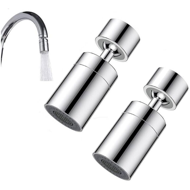 foto del prodotto sjqka aeratore universale per rubinetto da cucina, confezione da 2, beccuccio per rubinetto, aeratore girevole per rubinetto, aeratore girevole,
