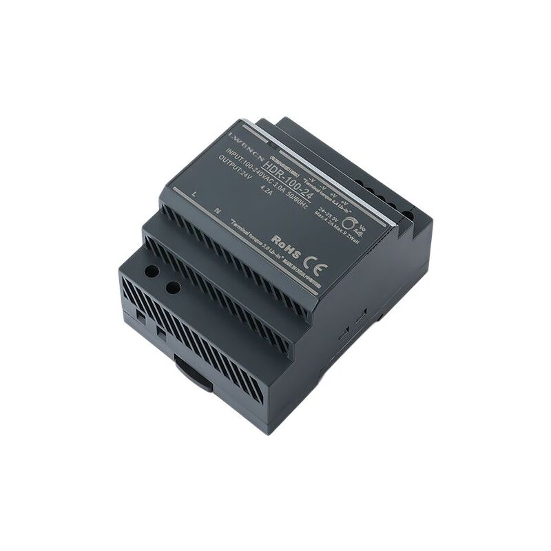 foto del prodotto sjqka alimentatore switching tipo hdr rail, alimentatore din rail ultrasottile 4su hdr 100 24, 24 v 4,16 a 100 w