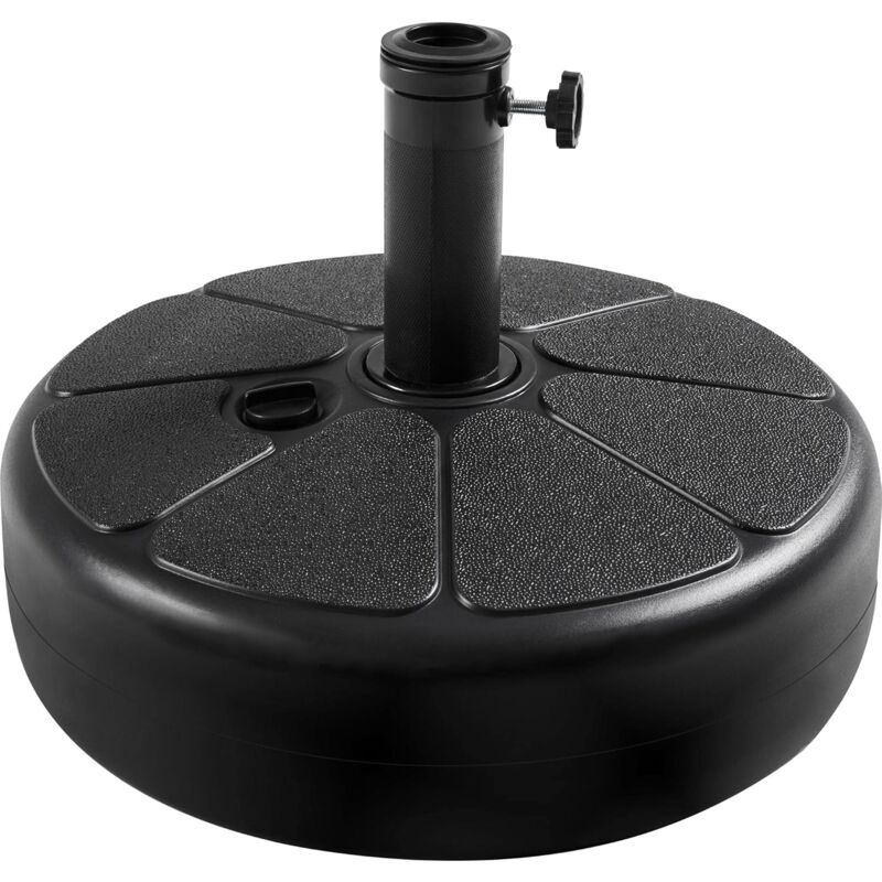foto del prodotto sjqka base per ombrellone per palo da 40 mm, riempibile con 22 litri di acqua o 36 kg di sabbia, adatta per esterni, giardino, terrazza, balcone