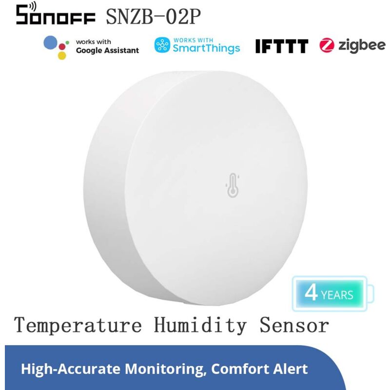 foto del prodotto sjqka capteur de temp rature et d humidit sans fil, pour sonoff snzb02p, stockage cloud