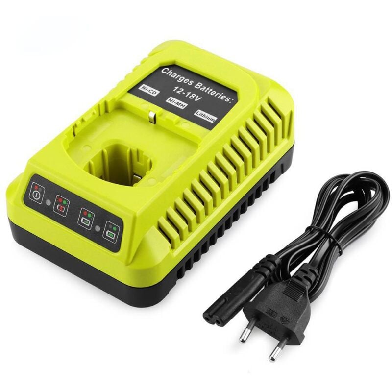 foto del prodotto sjqka caricabatterie doppio p117 per batterie ryobi 18v 12v 18v li ion e nicd nimh per batterie plus
