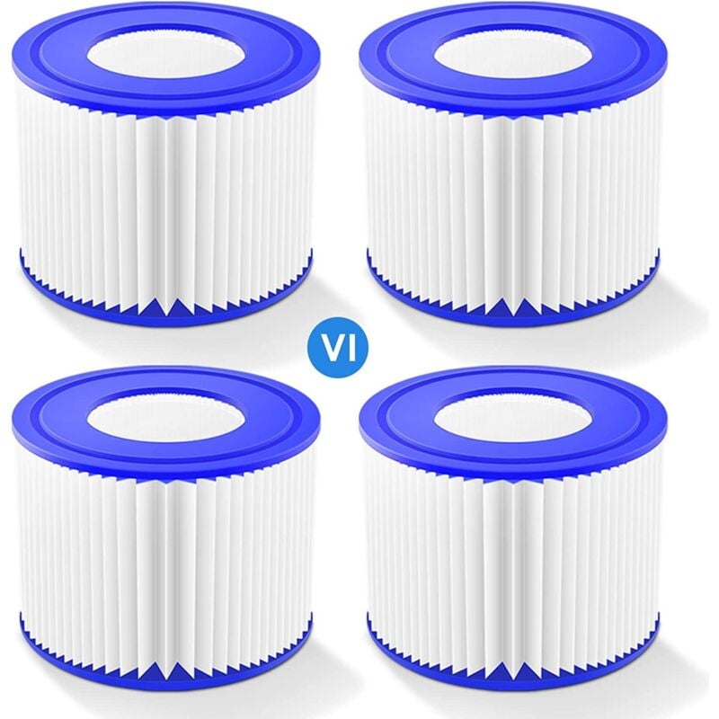 foto del prodotto sjqka cartuccia filtro per piscina pieghettata a quattro pezzi per bestway vi compatibile con i filtri intex bestway