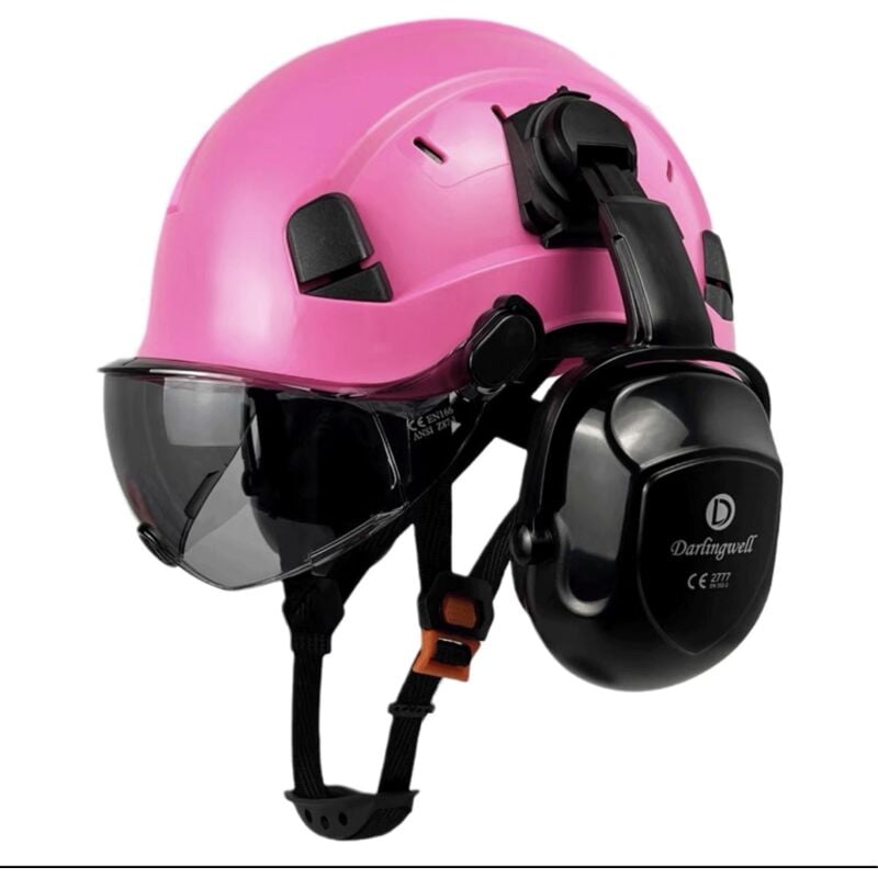 foto del prodotto sjqka casco di sicurezza industriale c e casco di sicurezza per edilizia con visiera e occhiali protettivi per ingegneri casco di sicurezza abs