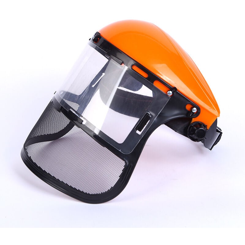 foto del prodotto sjqka casco forestale, casco protettivo in rete ad alta resistenza con visiera per tosaerba forestale