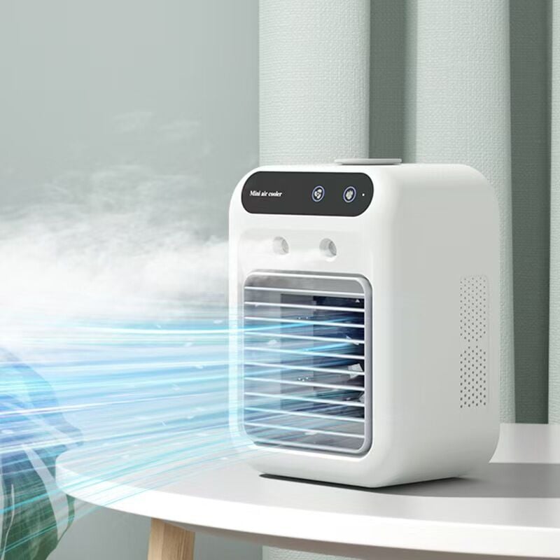 foto del prodotto sjqka condizionatore d aria portatile, ventilatore di raffreddamento professionale, umidificatore a spruzzo con serbatoio d acqua da 500 ml