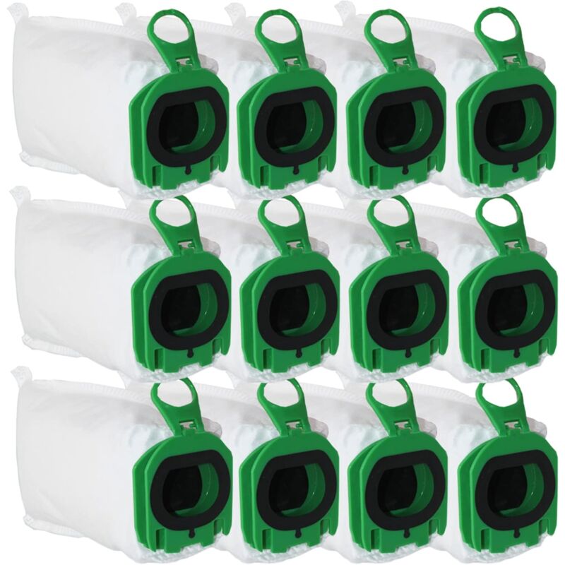 foto del prodotto sjqka confezione da 12 sacchetti per aspirapolvere vorwerk kobold vb100 e vb 100, sacchetti di ricambio per aspirapolvere vorwerk kobold fp100 e fp