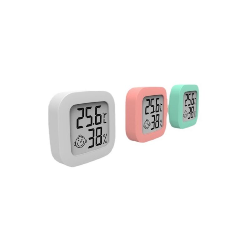 foto del prodotto sjqka confezione da 3 termometri per ambienti, mini igrometri digitali per il monitoraggio della temperatura e dell umidit , cameretta per bambini,