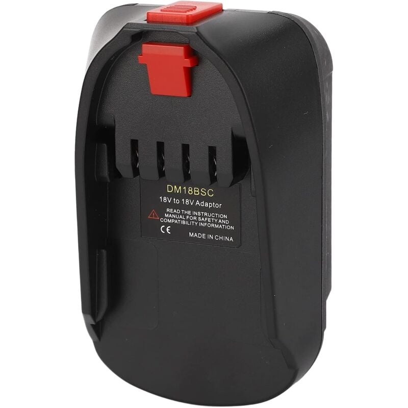 foto del prodotto sjqka convertitore per batteria al litio, collegamento di sicurezza abs preciso. adattatore per batteria al litio da 18 v dm18bsc bosch c tool usa