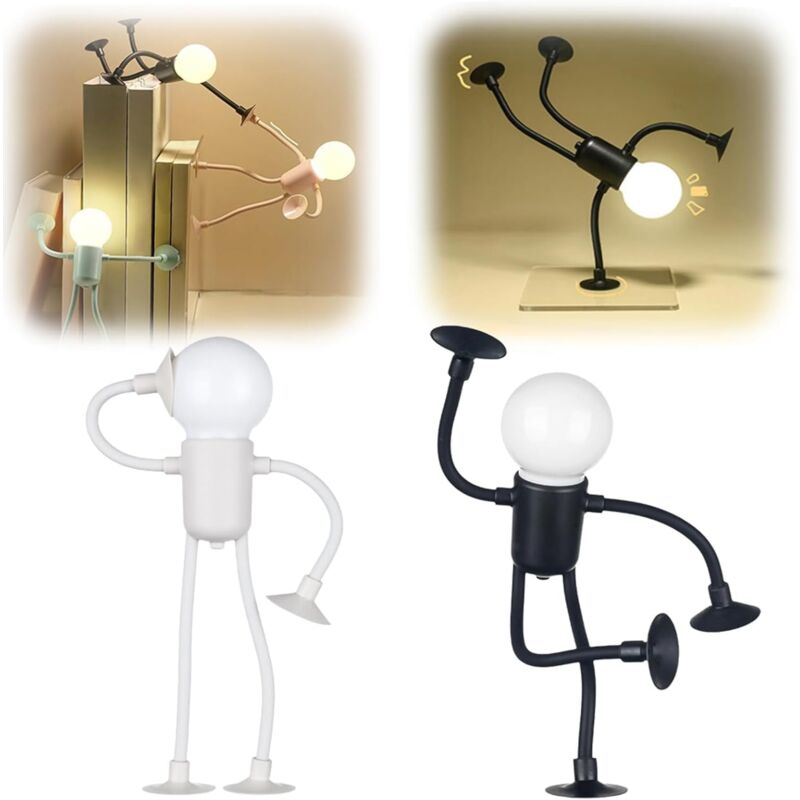 foto del prodotto sjqka divertente luce notturna sportiva a forma variabile, luci notturne fai da te, simpatica lampadina per la casa, lampada da scrivania